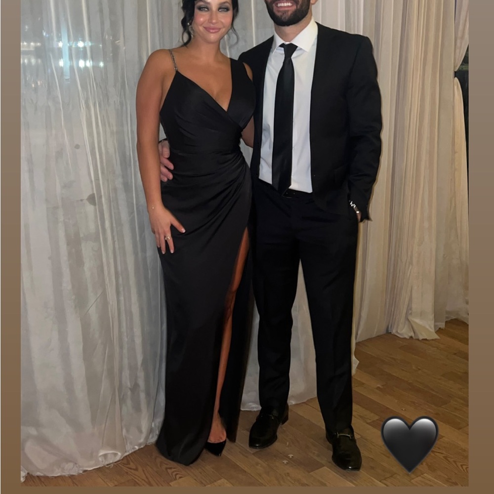 Beautiful worn once black tie, black dress